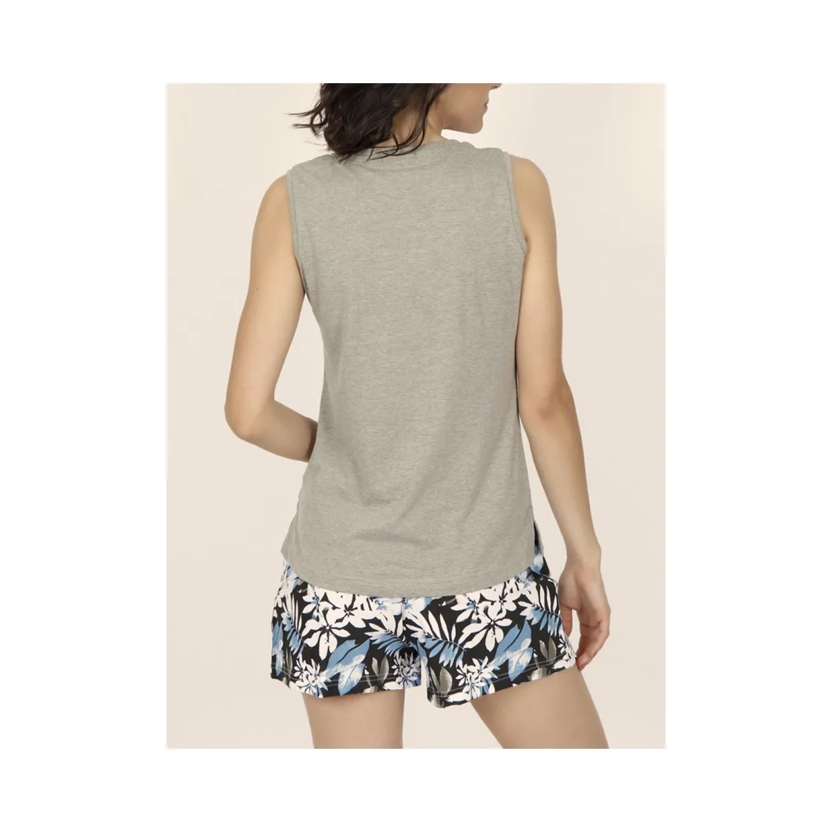 Pijama corto con camiseta de tirantes Lois Jungle khaki