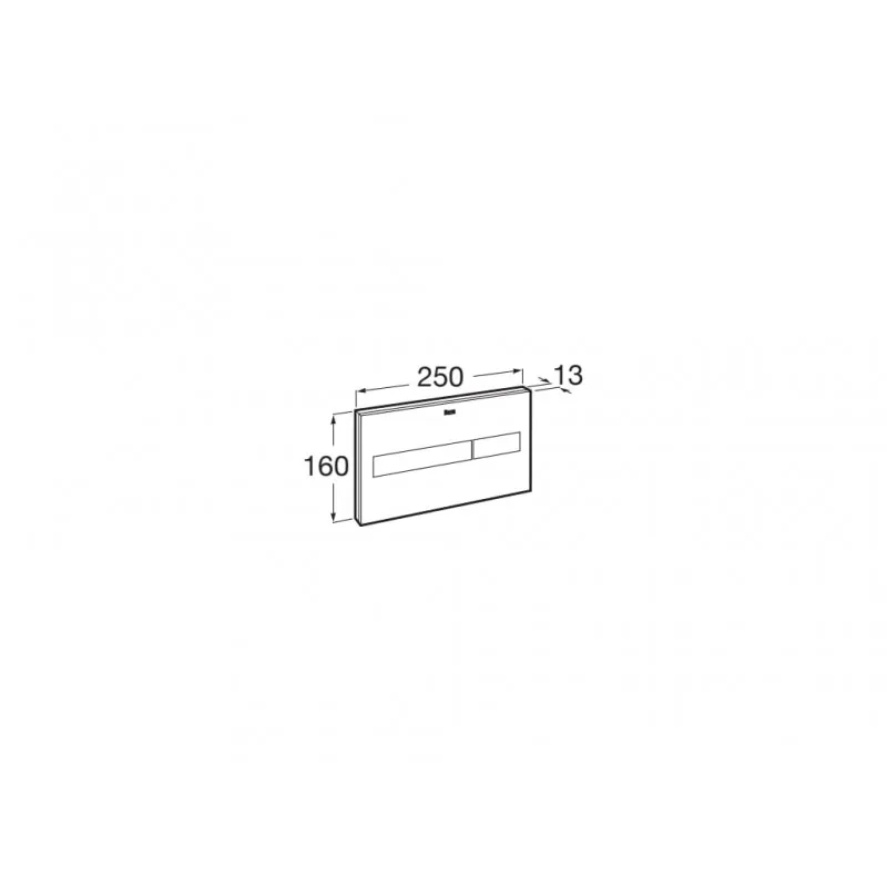 PLACA DE ACCIONAMIENTO CON DESCARGA DUAL (ACABADO CRISTAL)  PL10 DUAL (ONE)  ROCA