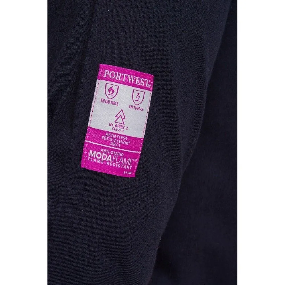 Polo de manga larga resistente a la llama y antiestático 