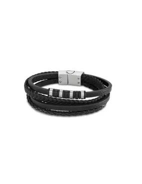 Pulsera Lotus Style hombre cuero LS2101