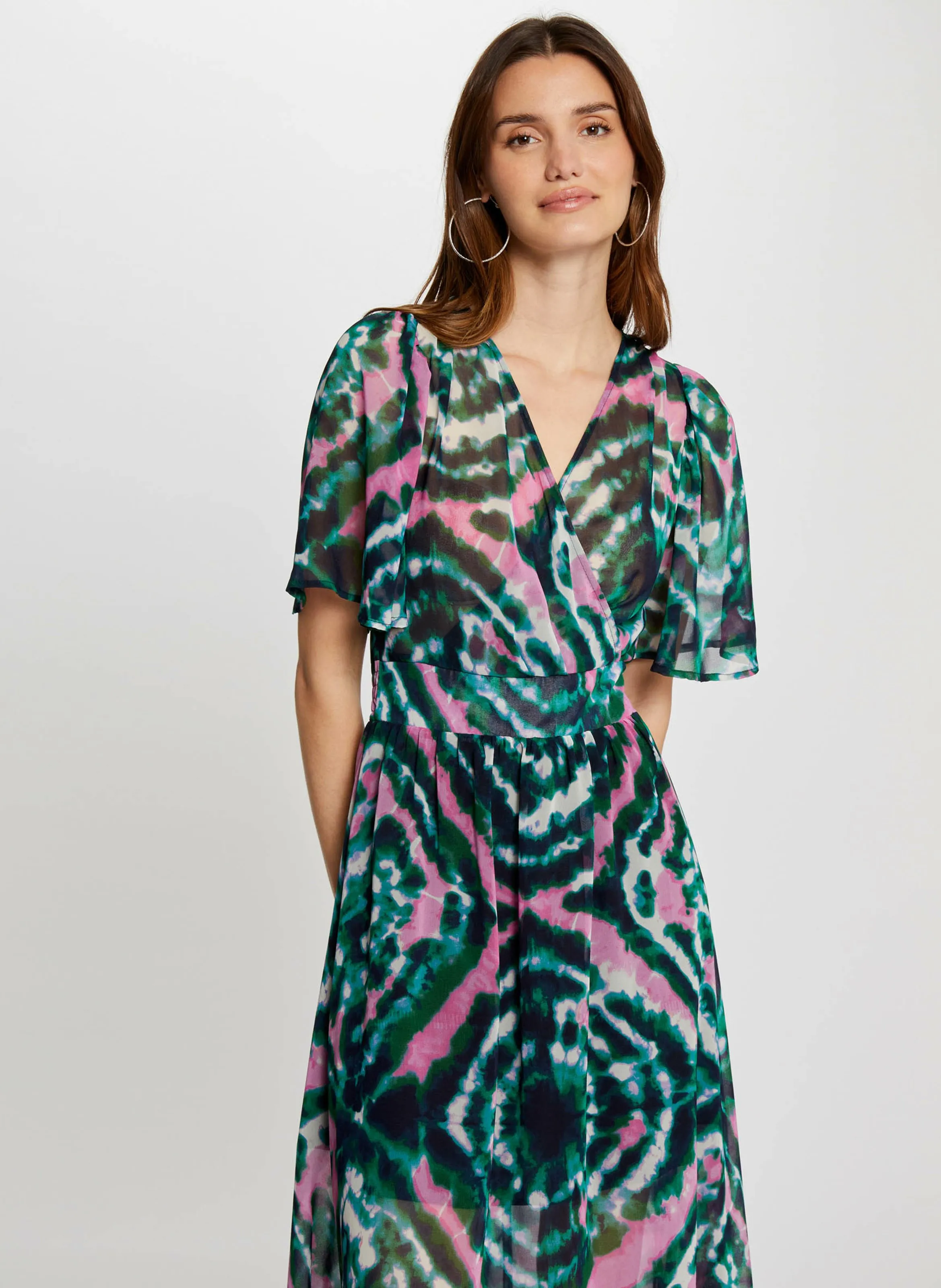 RDIAN.F  VESTIDO LARGO CON CAíDA NATURAL ESTAMPADO EN MULTICOLOR