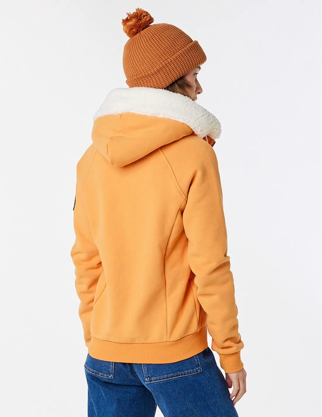 RIP CURL VELOUCHI  NARANJA  SUDADERA CON CREMALLERA SHERPA