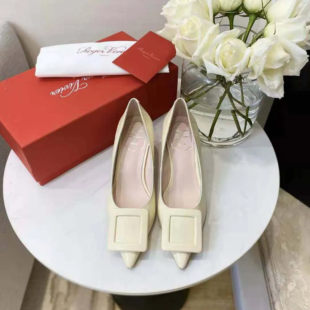 ROGER VIVIER ZAPATOS DE SALóN VIVU2019 IN THE CITY MUJER EN CHAROLBLANCO