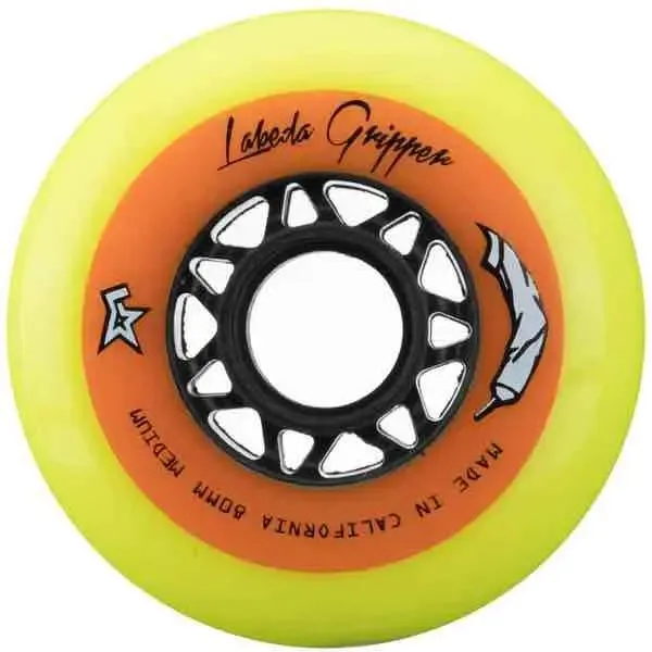 RUEDA LABEDA GRIPPER MEDIUM AMARILLA. (PACK4)