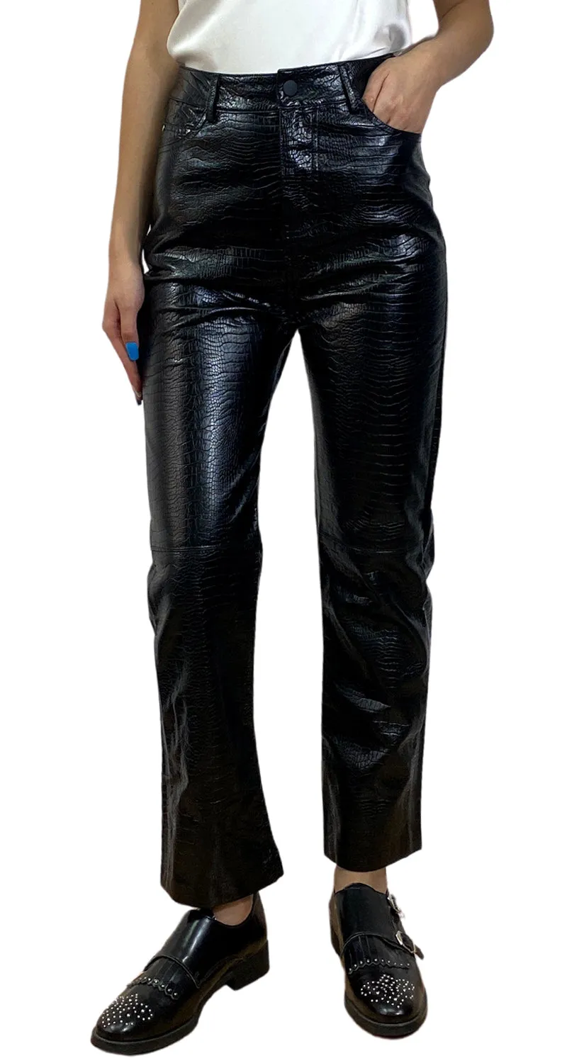 SAINT MALE Pantalón Montano Negro Croco