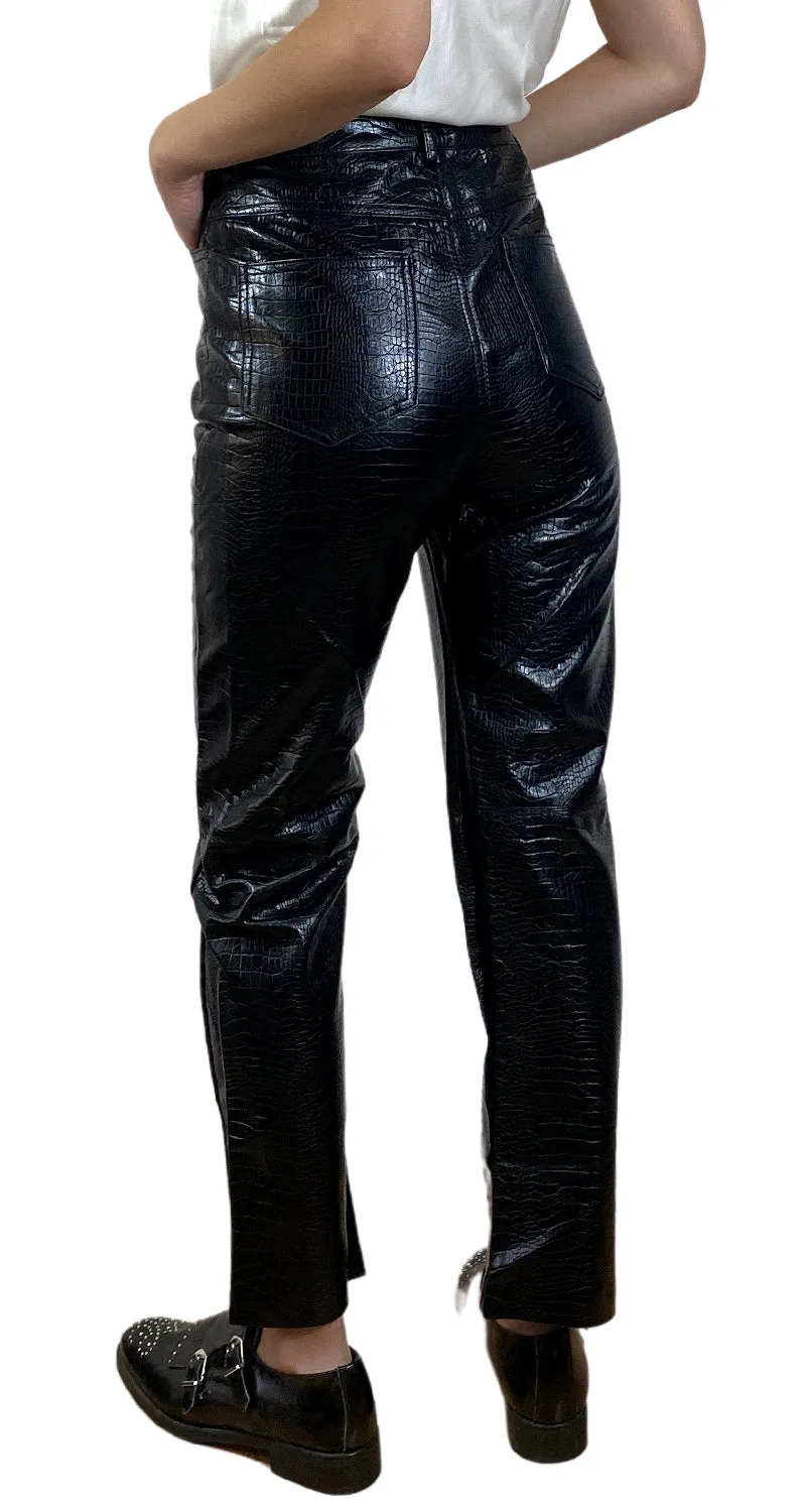 SAINT MALE Pantalón Montano Negro Croco