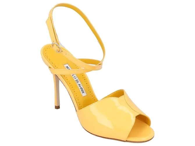 Sandalia Hourani 105 Manolo Blahnik Amarilla Amarillo 