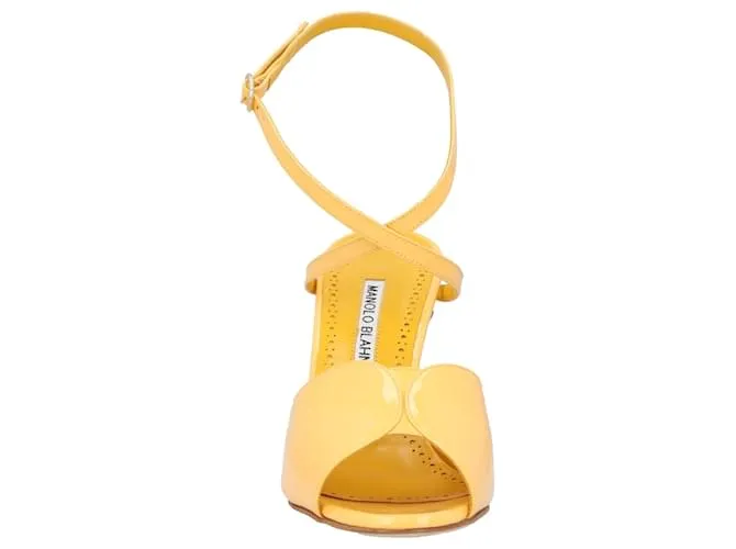 Sandalia Hourani 105 Manolo Blahnik Amarilla Amarillo 