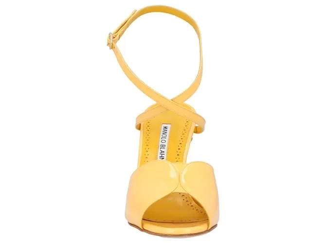 Sandalia Hourani 105 Manolo Blahnik Amarilla Amarillo 