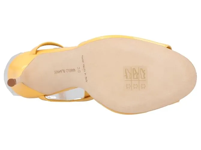Sandalia Hourani 105 Manolo Blahnik Amarilla Amarillo 