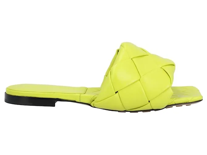 Sandalia plana Lido amarilla de Bottega Veneta Amarillo 