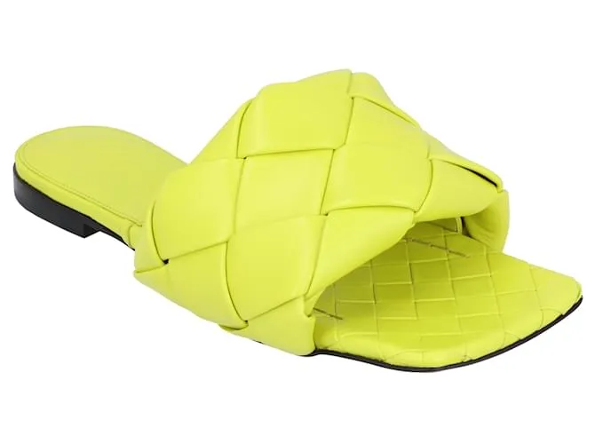 Sandalia plana Lido amarilla de Bottega Veneta Amarillo 