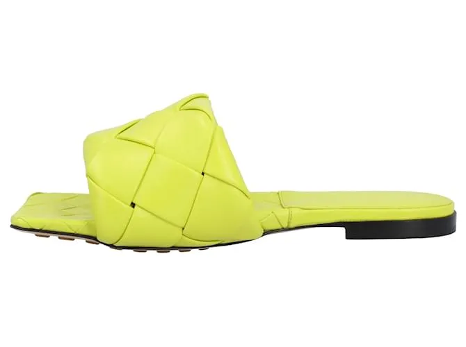 Sandalia plana Lido amarilla de Bottega Veneta Amarillo 