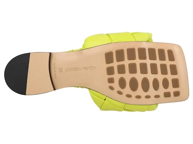 Sandalia plana Lido amarilla de Bottega Veneta Amarillo 