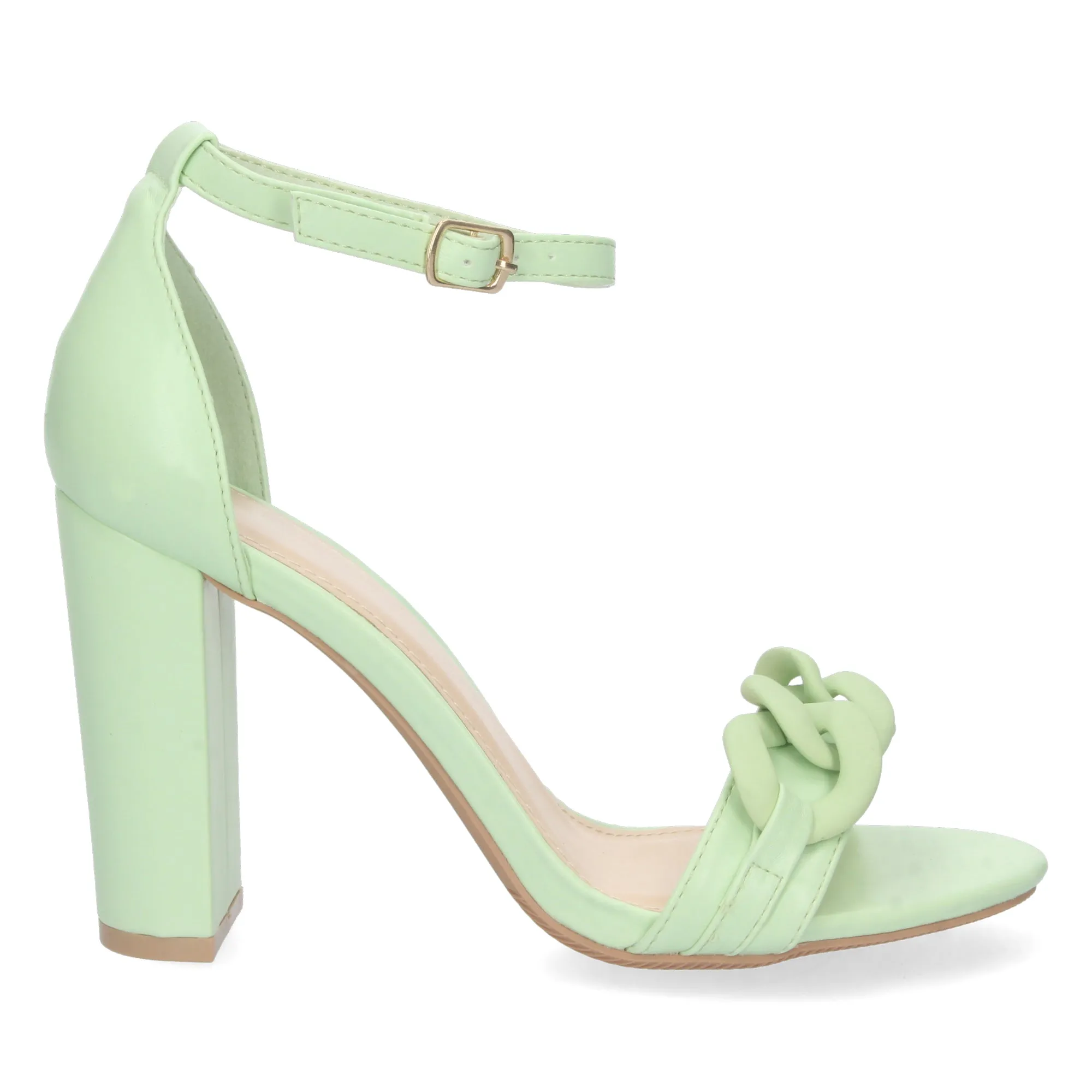 SANDALIA TACóN NINA  VERDE
