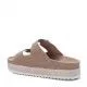 Sandalias plataformas Refresh grises con doble hebilla y tachuelas en lateral