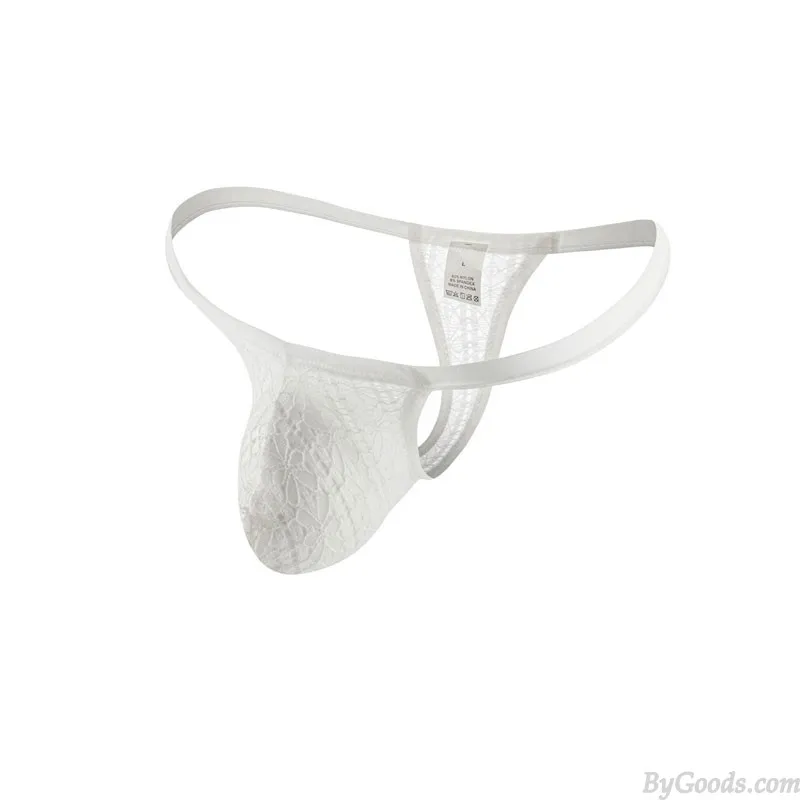 SEXY LACE HOLLOW BULGE POUCH THONG UNDERWEAR LOW RISE GSTRING LINGERIE FOR MEN SISSY NAUGHTY BRIEFS PANTIES