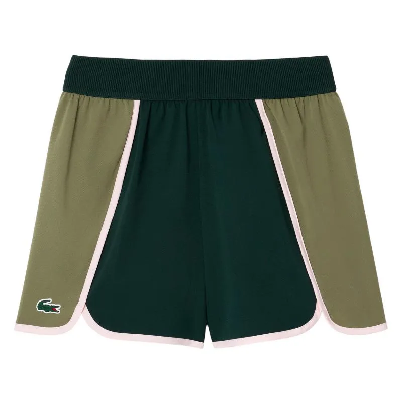 Short Lacoste Ultra Dry Verde Kaki Mujer | LACOSTE
