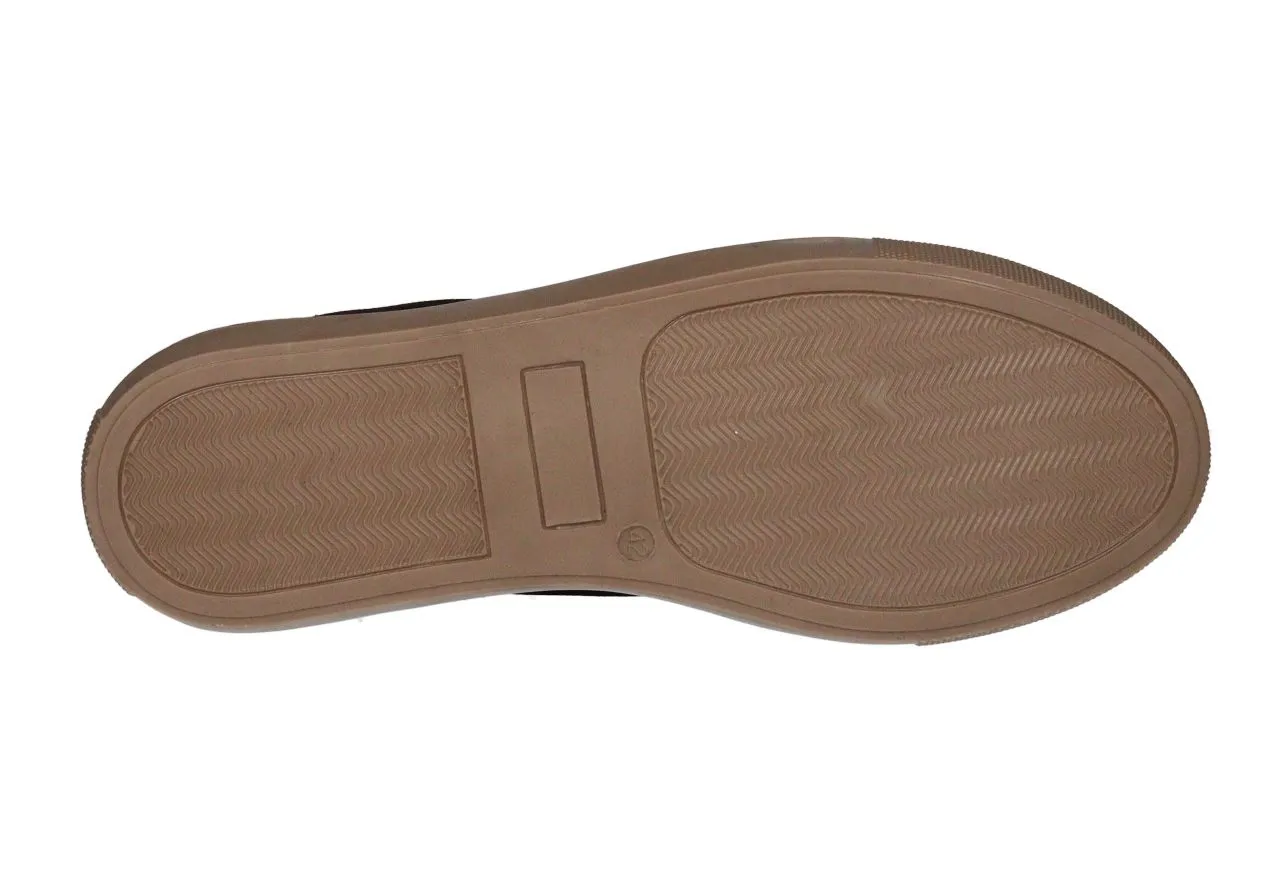 Sneaker Nobuck Marron Talon Piel Cuero Cordones Camel