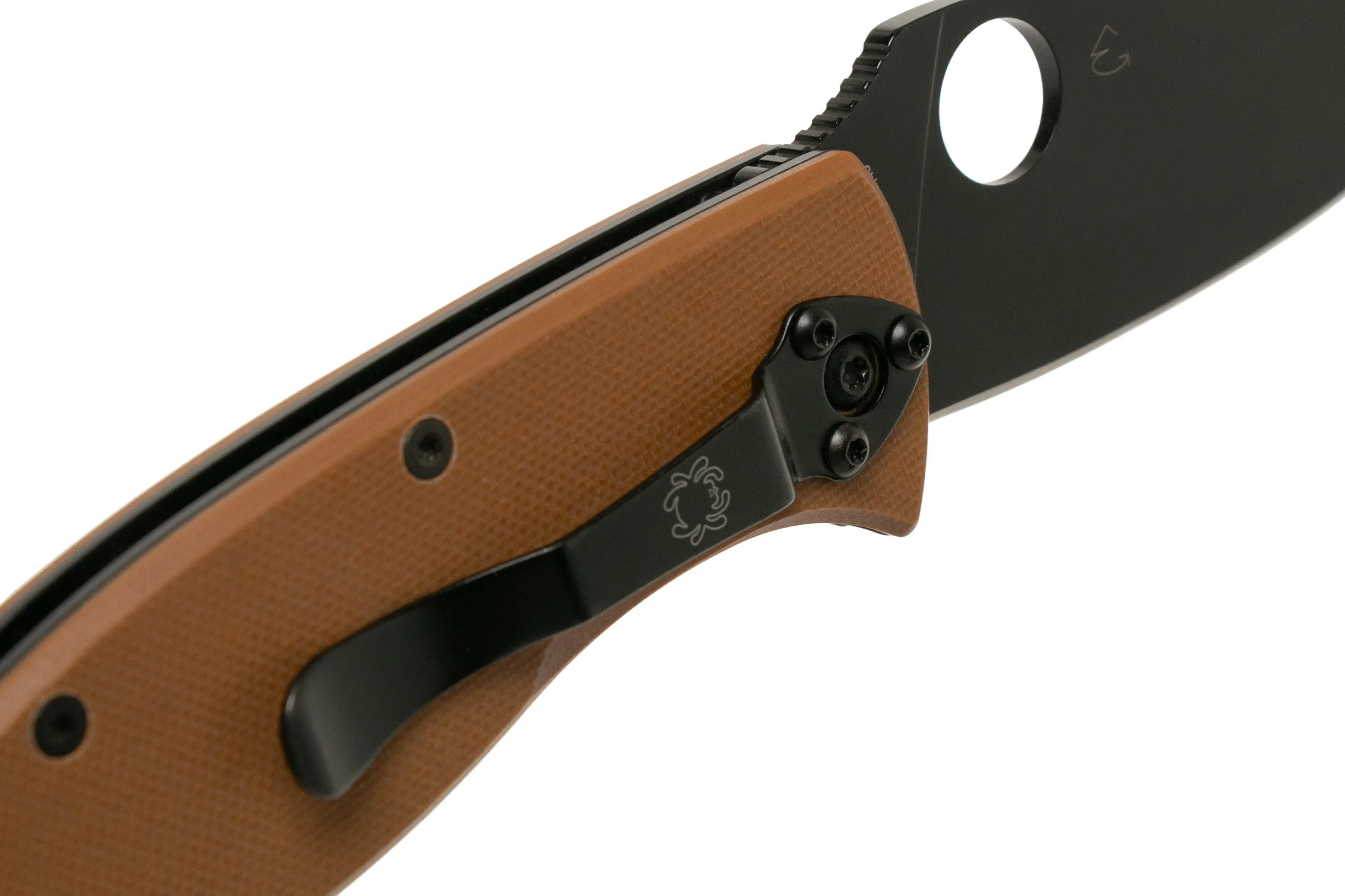 Spyderco Tenacious C122GPBBN Brown Black navaja, plain Edge