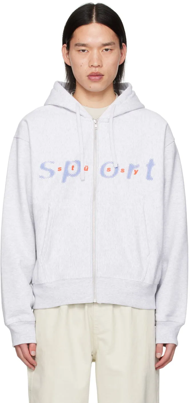Stüssy Gray Dot Sport Hoodie