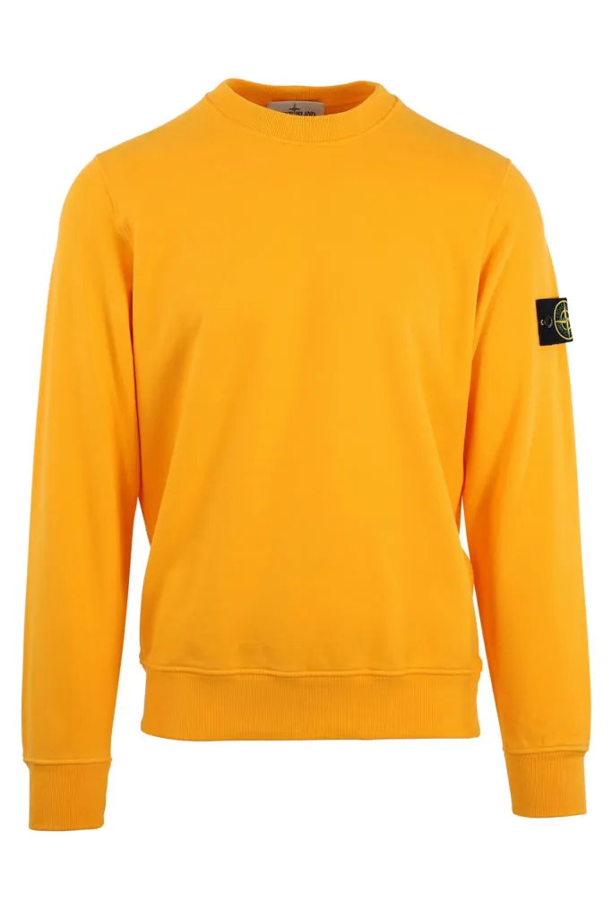 Sudadera amarilla con logo parche