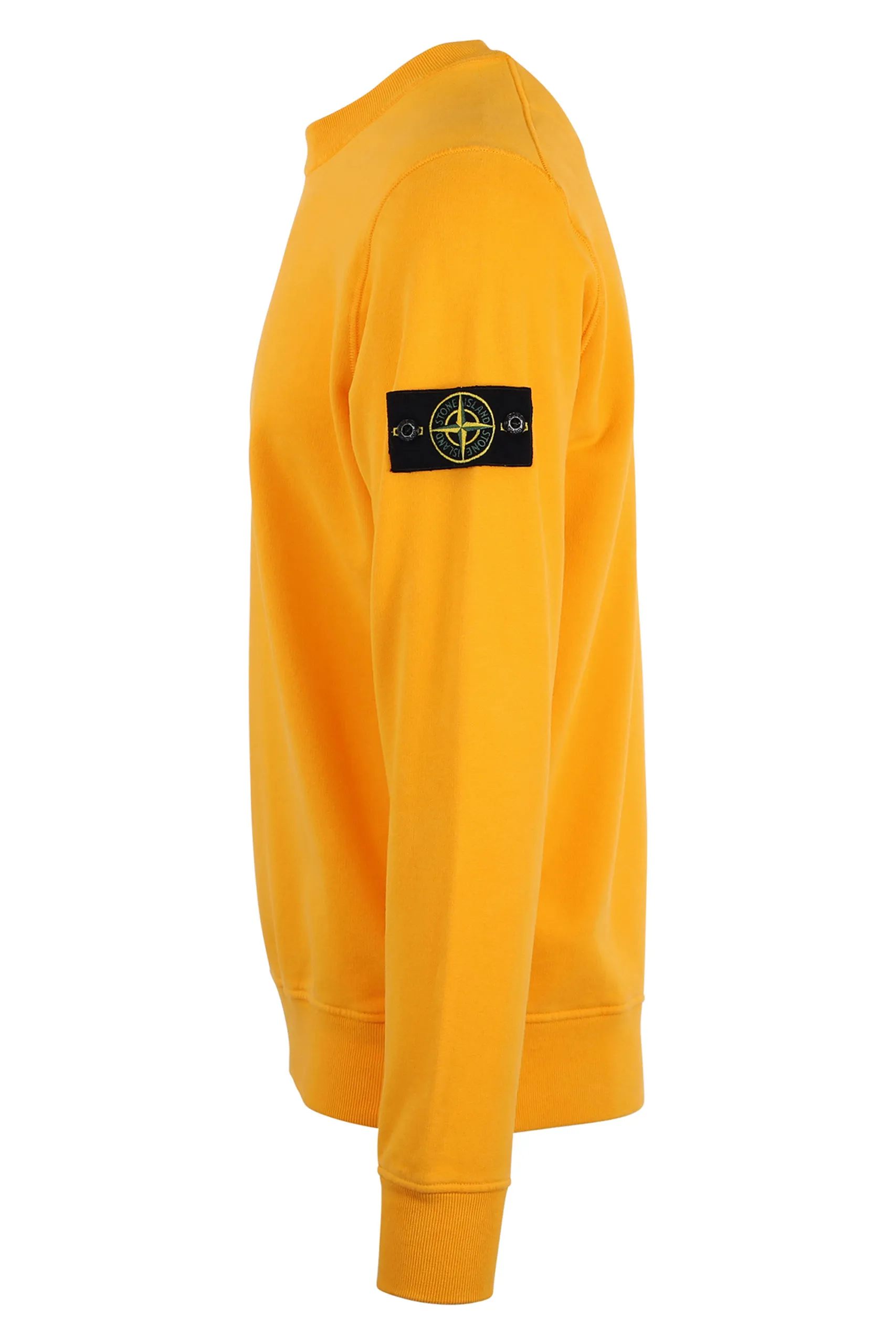 Sudadera amarilla con logo parche
