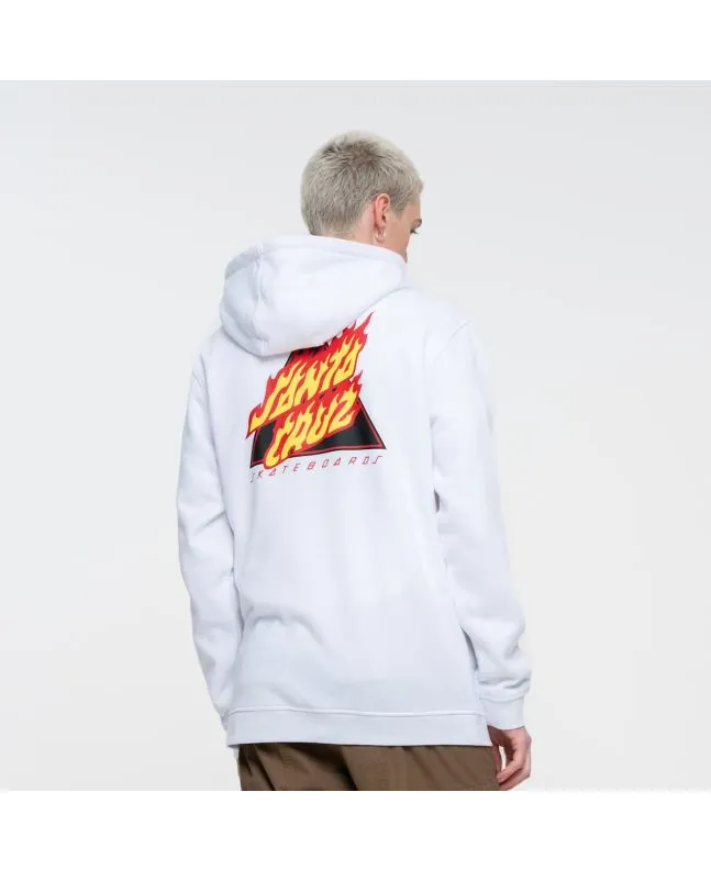 Sudadera con capucha Santa Cruz Flamed Not a Dot Blanca