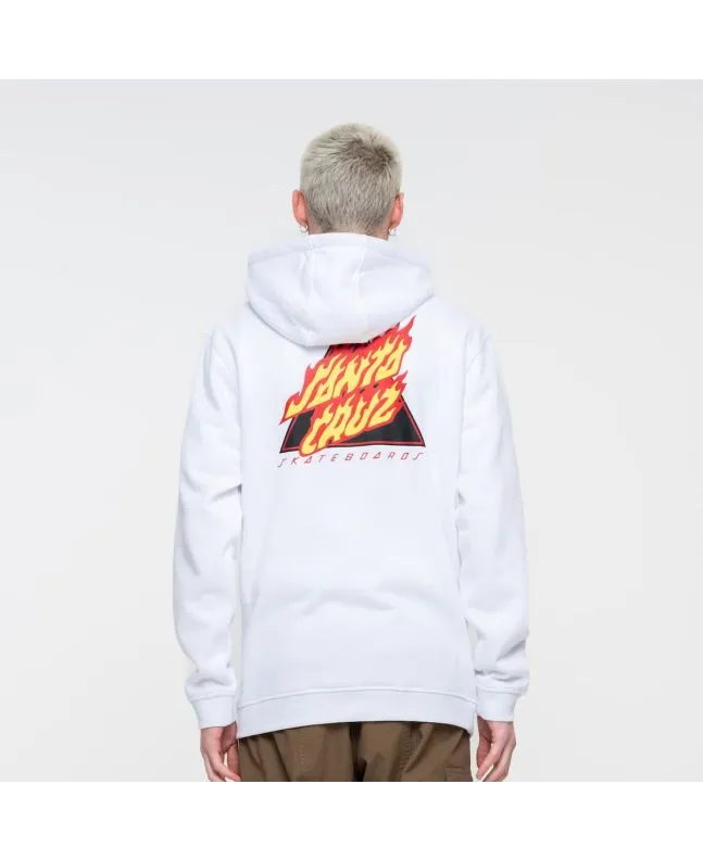 Sudadera con capucha Santa Cruz Flamed Not a Dot Blanca