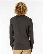 Sudadera RIP CURL Hombre Cuello redondo Original Surfers Washed Black Ref. CFEGD9 negra