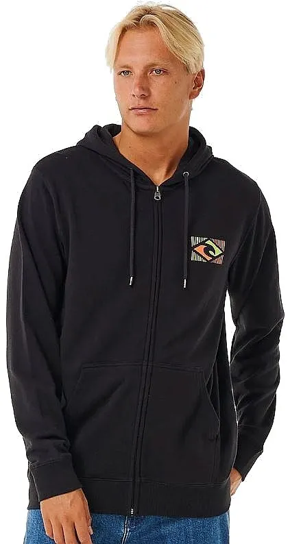 SUDADERA RIP CURL TRADITION THRU HOOD ZIP  WASHED BLACK  MEN´S