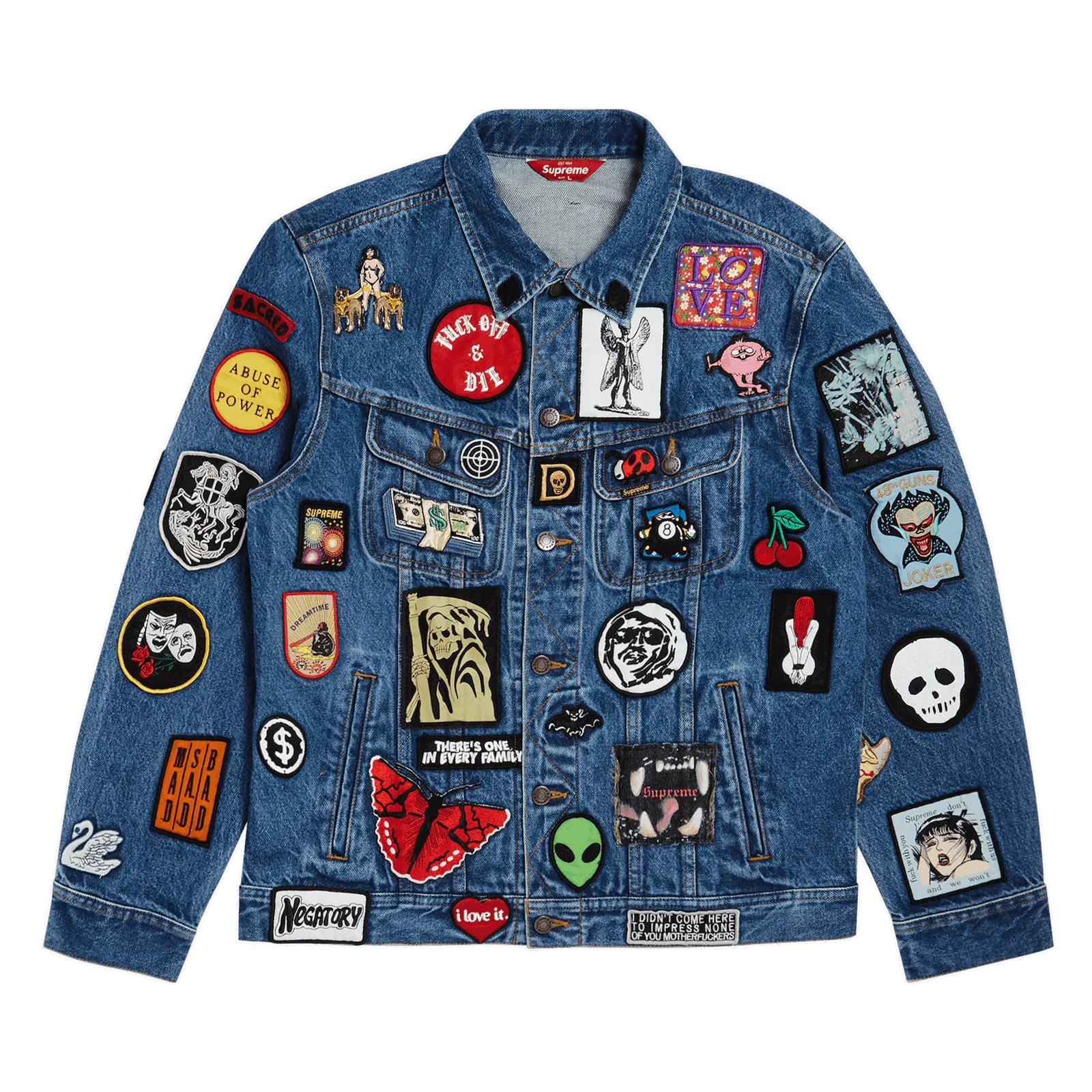 Supreme Patches Denim Trucker Jacket