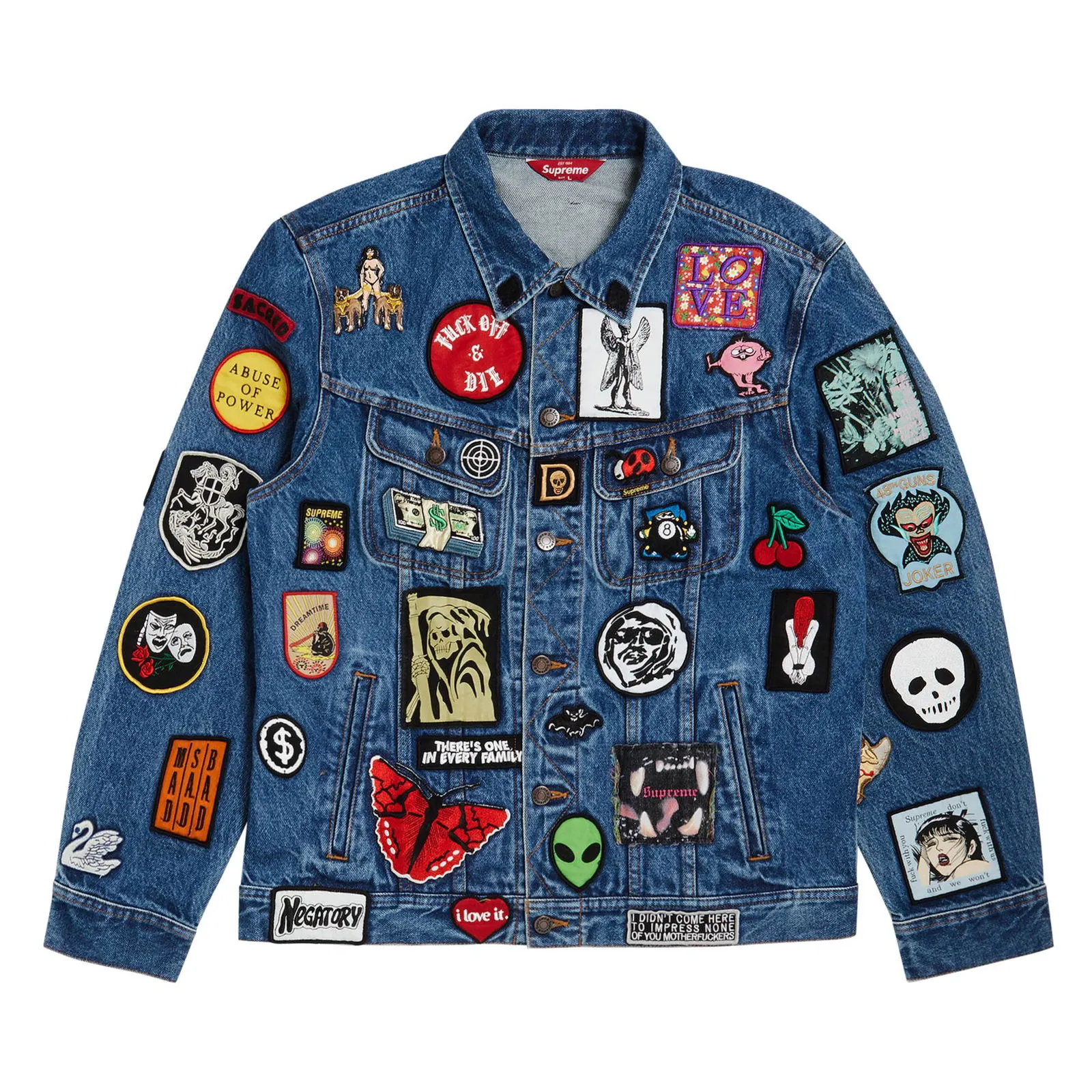 Supreme Patches Denim Trucker Jacket