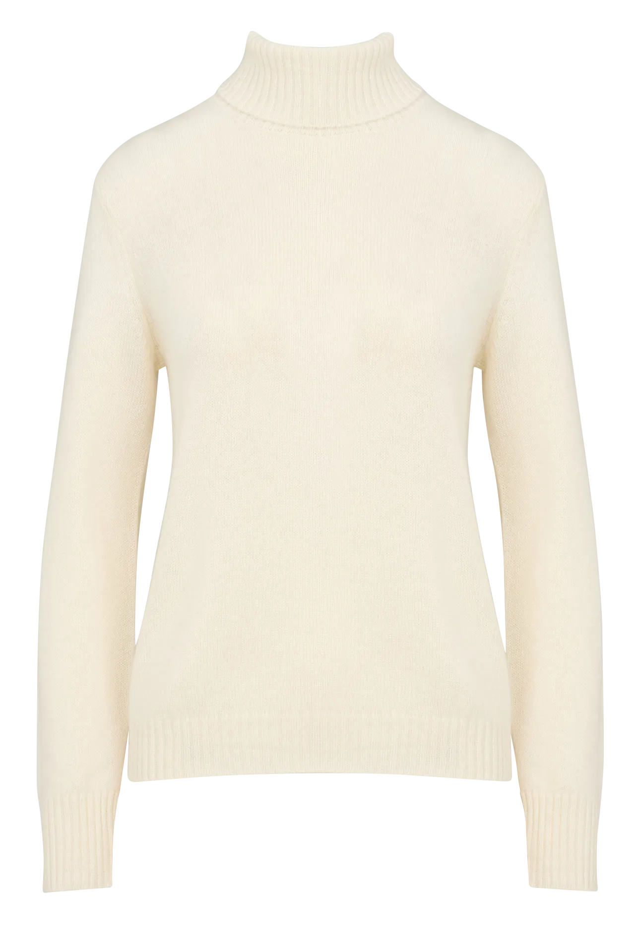 SWAN  JERSEY RECTO DE CACHEMIR CON CUELLO VUELTO EN BEIGE