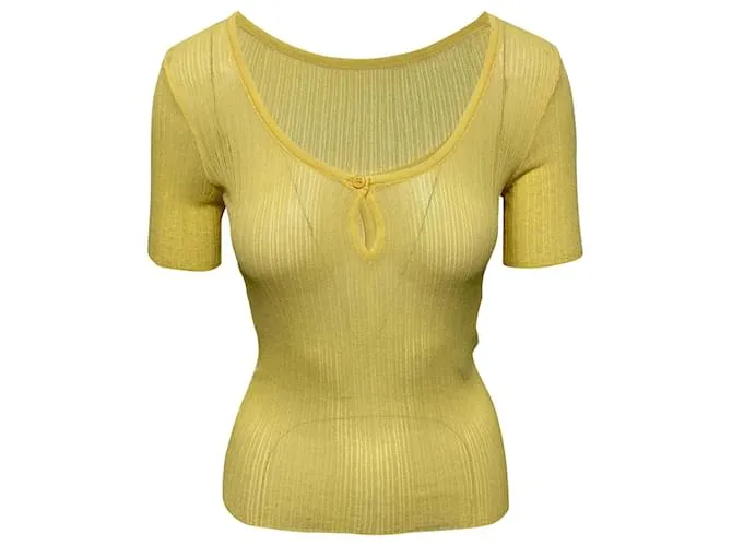 TOP DE MALLA JACQUEMUS LOIZA EN VISCOSA AMARILLA Amarillo 