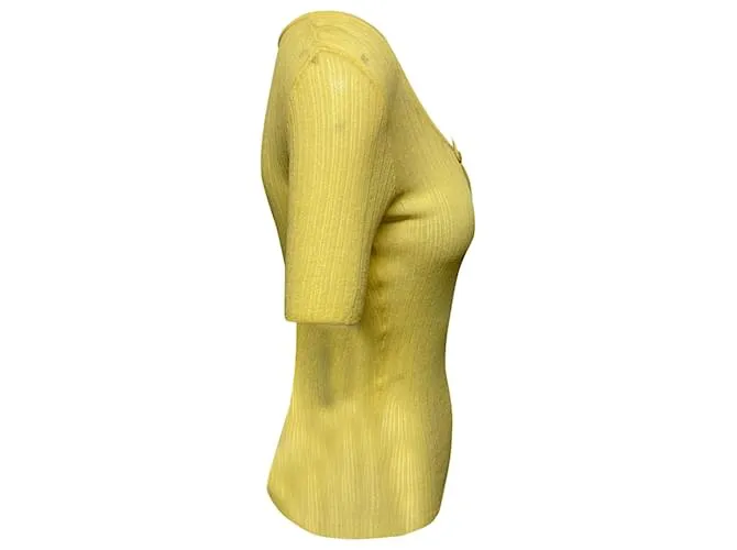 TOP DE MALLA JACQUEMUS LOIZA EN VISCOSA AMARILLA Amarillo 