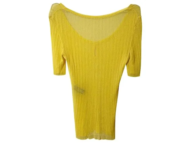 TOP DE MALLA JACQUEMUS LOIZA EN VISCOSA AMARILLA Amarillo 