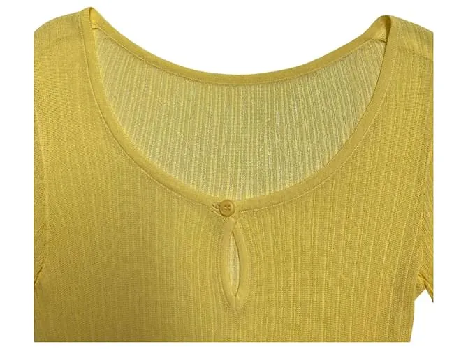 TOP DE MALLA JACQUEMUS LOIZA EN VISCOSA AMARILLA Amarillo 