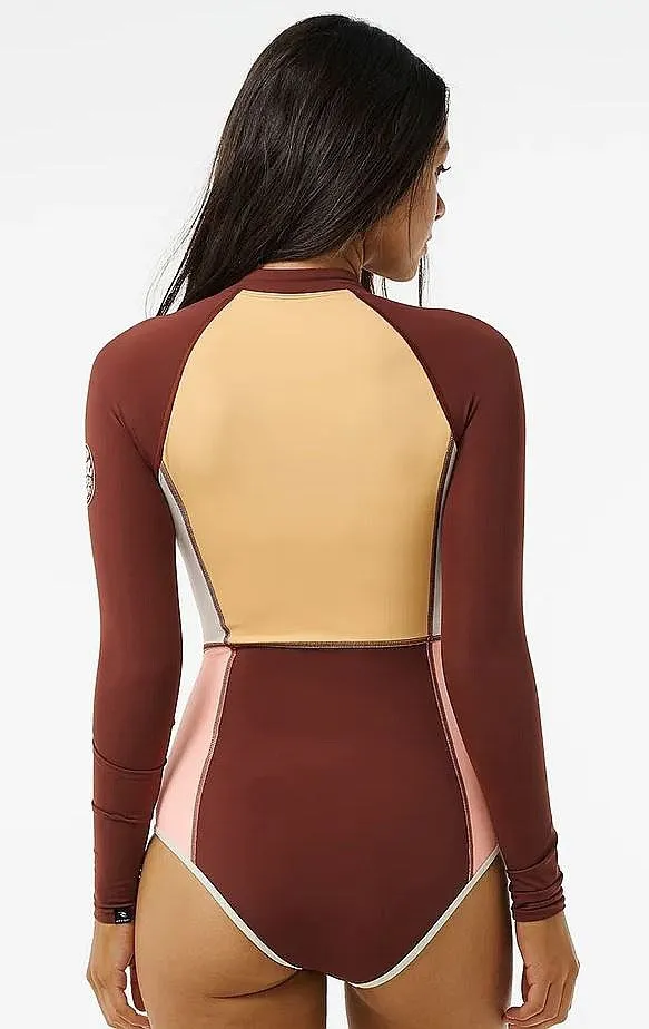 TRAJE DE BAñO RIP CURL BLOCK PARTY UPF 50+ SURFSUIT LS  PLUM  WOMEN´S