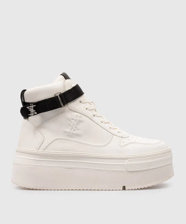 TWINSET ACTITUDE WHITE HIGHTOPS WITH LOGO