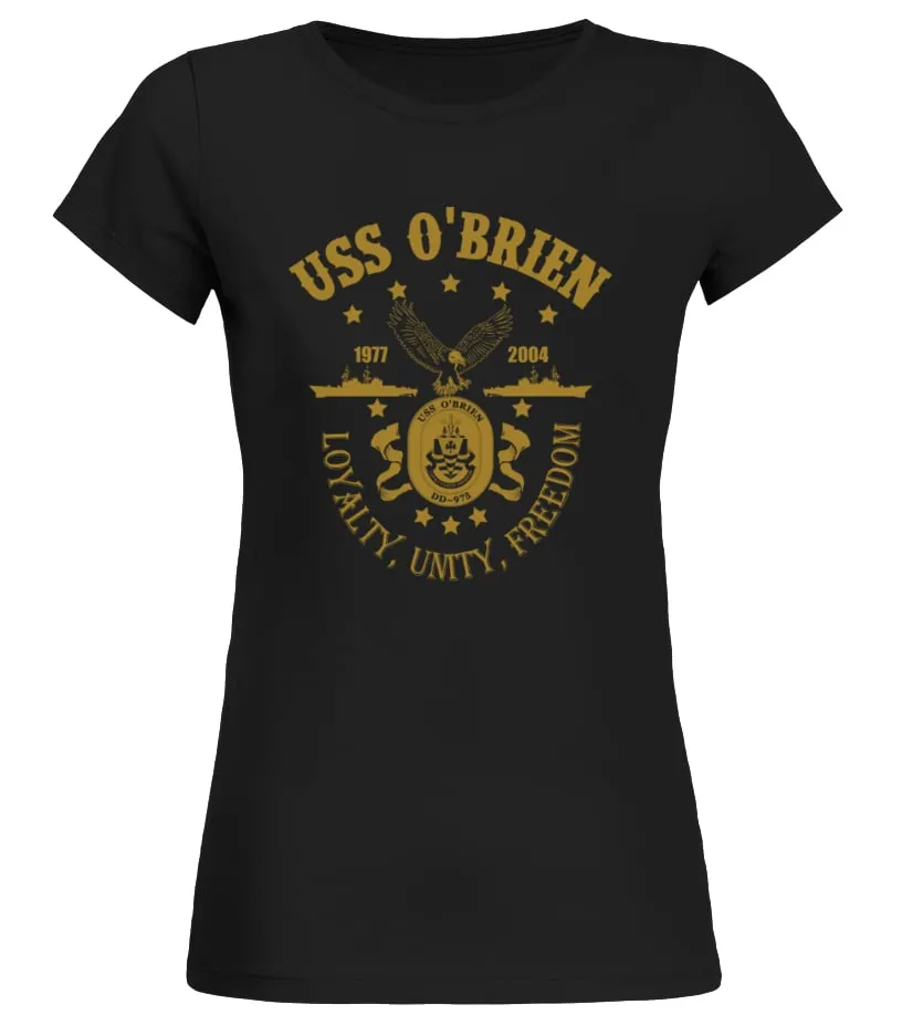 USS O'BRIEN (DD975) TSHIRT CAMISETA CUELLO REDONDO MUJER