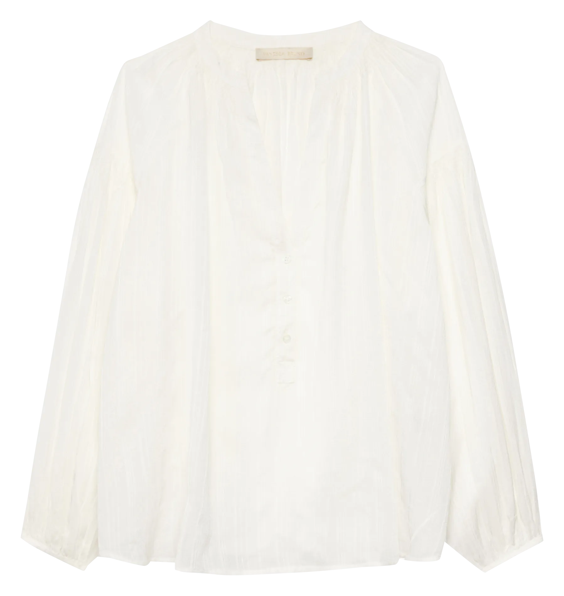 VANESSA BRUNO NIPOA  CAMISA HOLGADA DE VISCOSA Y ALGODóN EN BLANCO