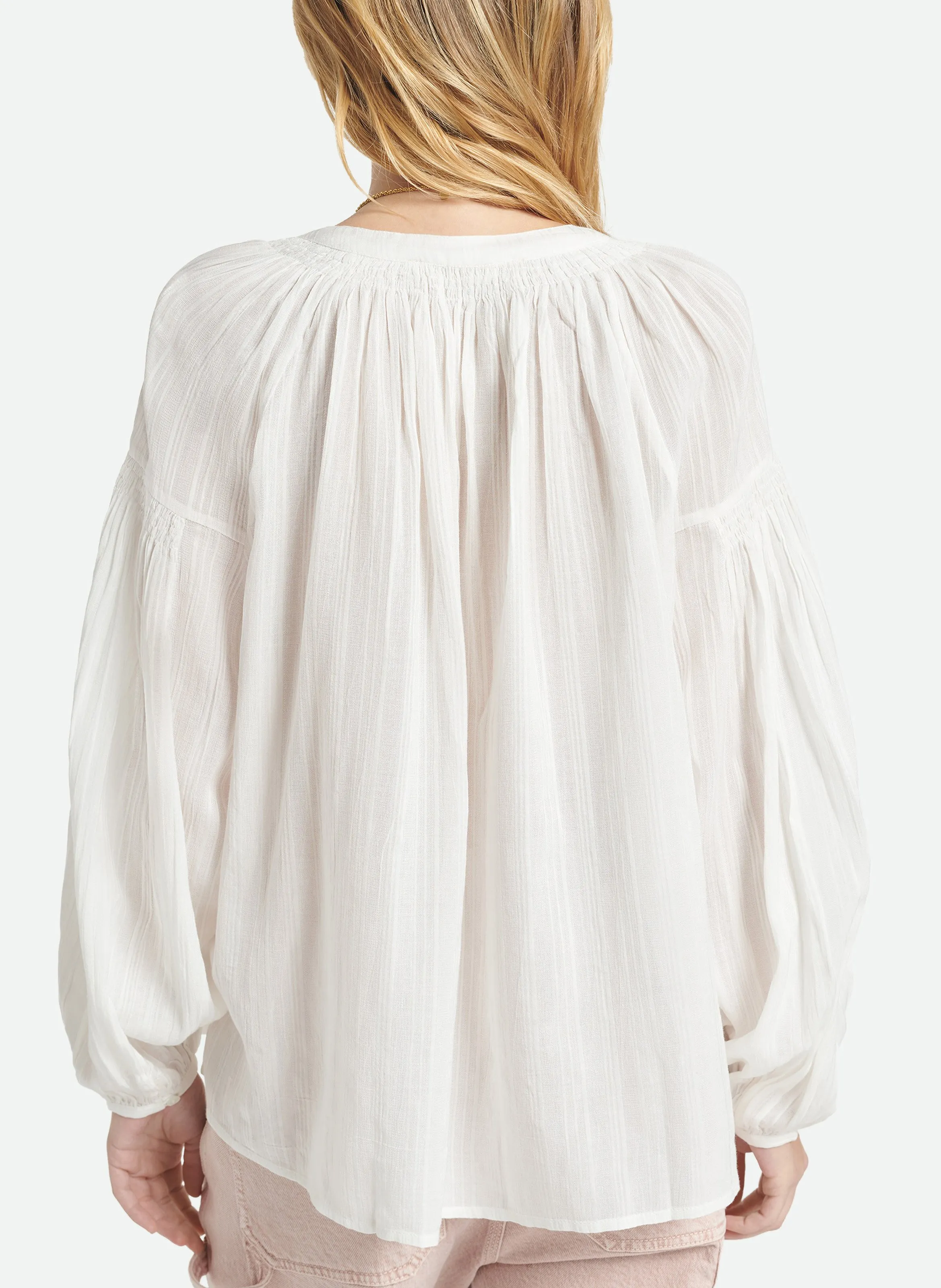 VANESSA BRUNO NIPOA  CAMISA HOLGADA DE VISCOSA Y ALGODóN EN BLANCO