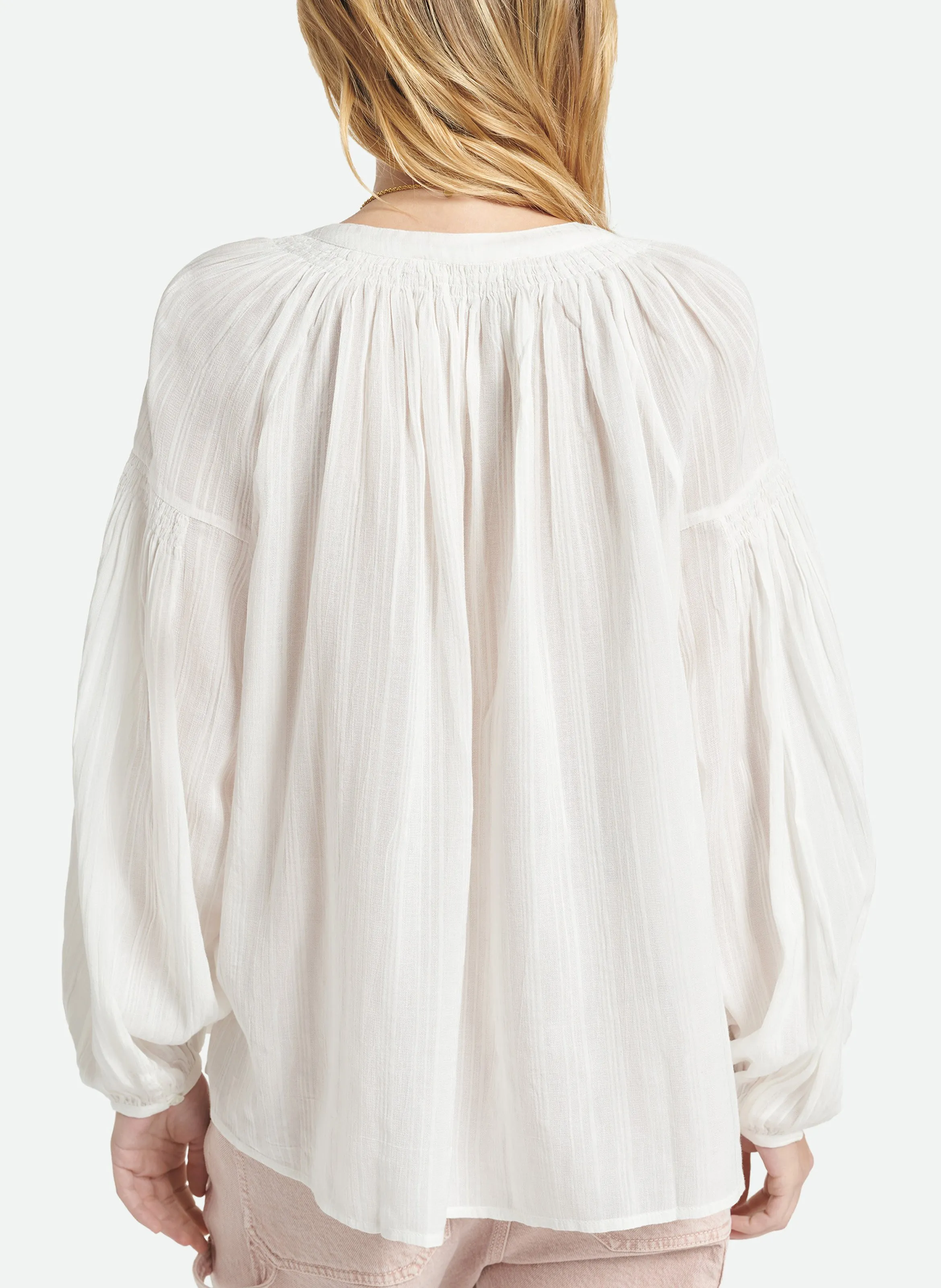 VANESSA BRUNO NIPOA  CAMISA HOLGADA DE VISCOSA Y ALGODóN EN BLANCO