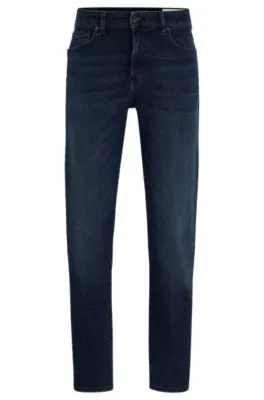 Vaqueros regular fit en tejido vaquero superelástico azul marino