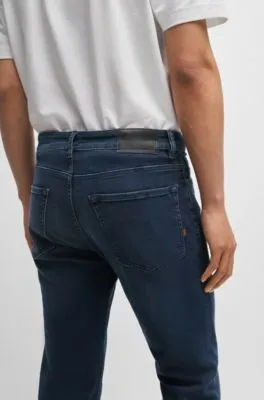 Vaqueros regular fit en tejido vaquero superelástico azul marino