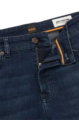 Vaqueros regular fit en tejido vaquero superelástico azul marino