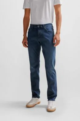 Vaqueros slim fit  en tejido vaquero elástico técnico azul