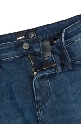 Vaqueros slim fit  en tejido vaquero elástico técnico azul