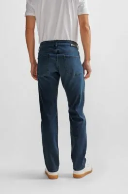 Vaqueros slim fit  en tejido vaquero elástico técnico azul